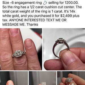 Size six engagement ring